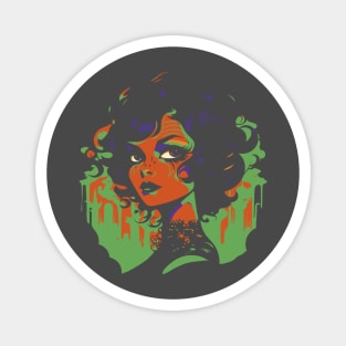 Goth girl illustration Magnet